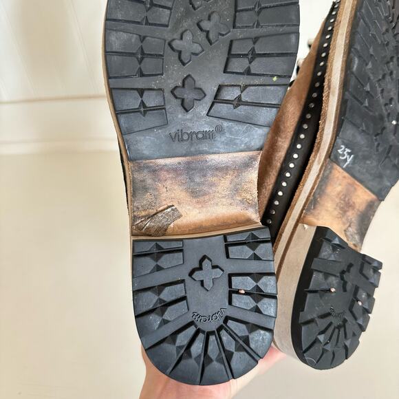 Rag & Bone Compass Shearling Camel Leather Hiking Boots $695 - Picture 8 of 9